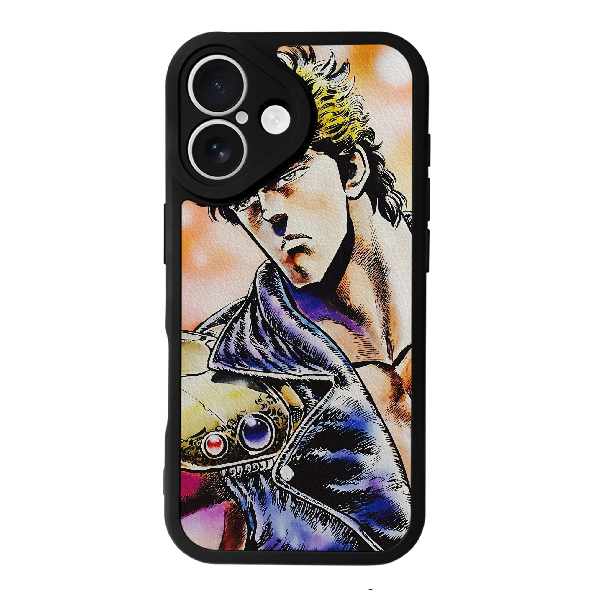（画像用） 北斗の拳 Fist of the North Star 【iPhone 16シリーズ対応】シリコンスマホケース（レザー調） 材質：シリコン